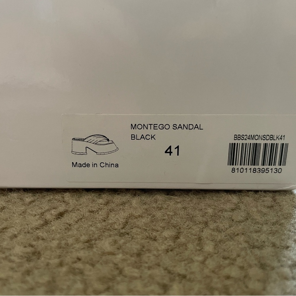 Brandon Blackwood Black Montego Platform Sandal - Picture 9 of 9